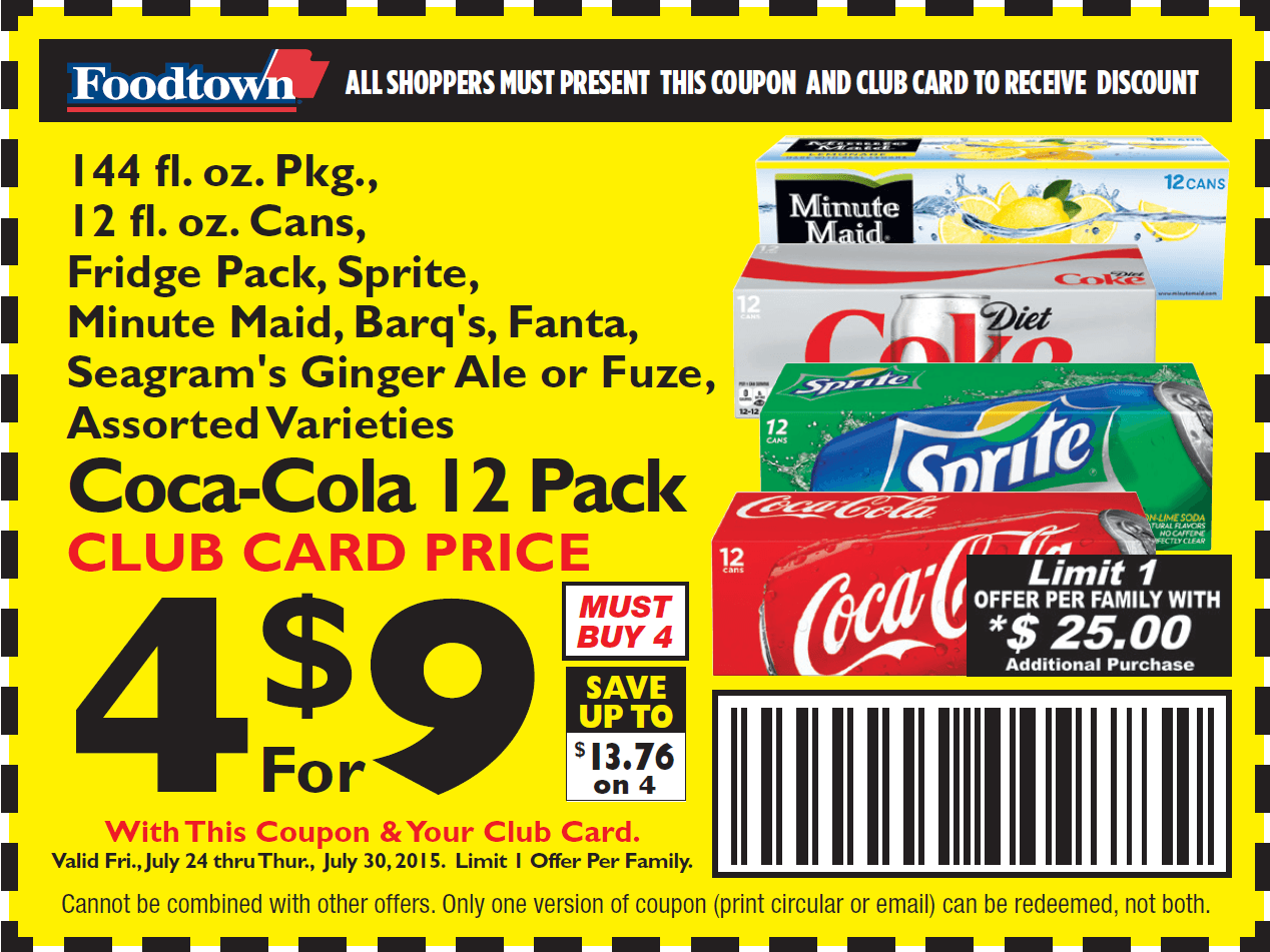 Special Savings On Coca Cola 12 Packs Foodtown Special Savings On Coca Cola 12 Packs Foodtown