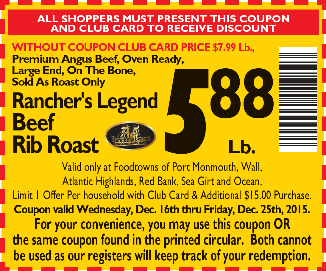 Holiday Rib Roast Coupon