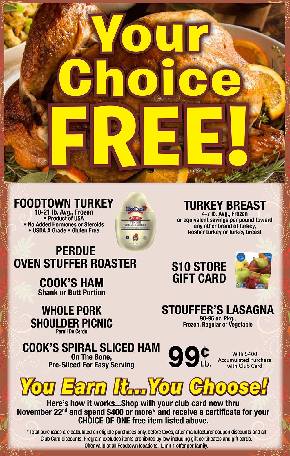 Foodtown is Your Local Grocery Store with a 2018 Turkey Promotion!