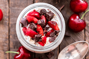 Cherry Vanilla Choc Overnight Oats