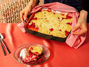 Strawberry Rhubarb Cobbler