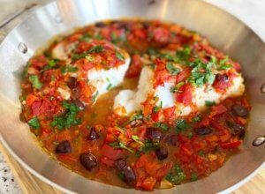 Easy Baked Tomato-Olive Cod