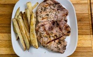 Grilled Pork Chops with Rosemary Potatoes