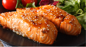 Air Fryer Honey Soy Glazed Salmon