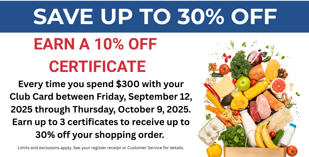 EARN A 10% OFF CERTIFICATE