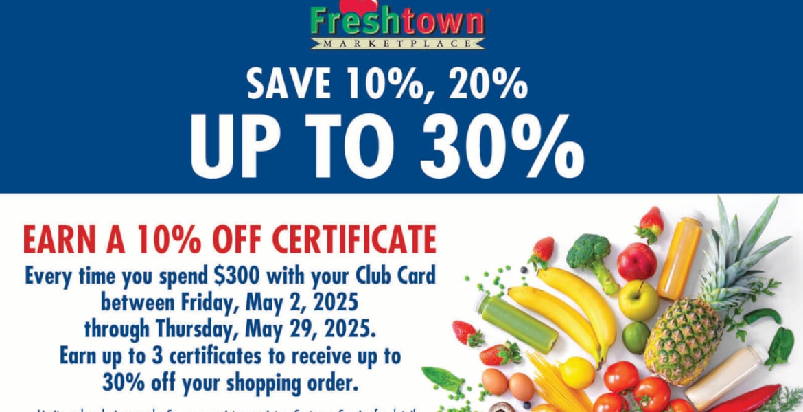 Freshtown Save 10%, 20%, up to 30%