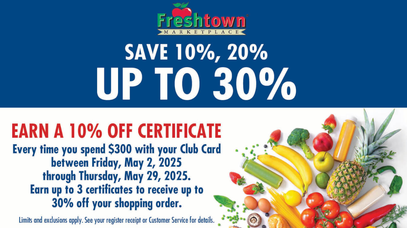 Freshtown Save 10%, 20%, up to 30%