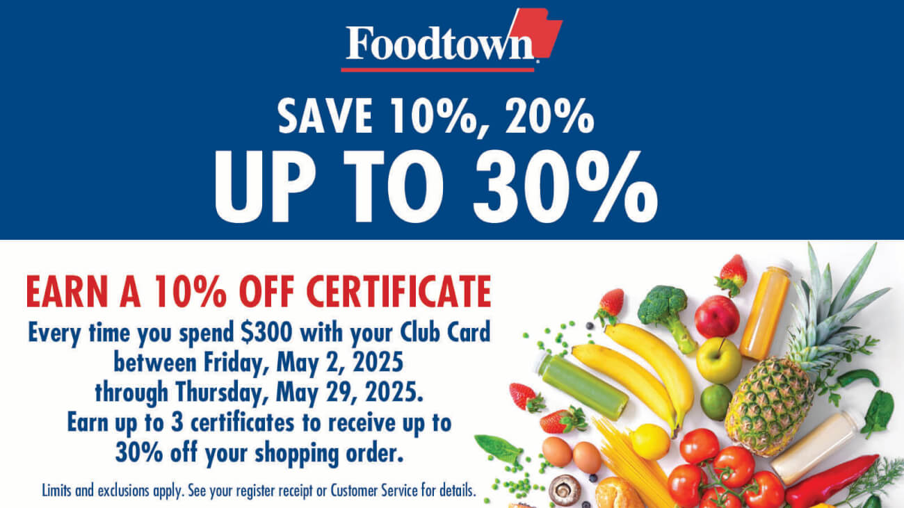 Foodtown Save 10%, 20%, up to 30%