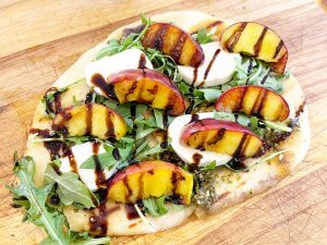 Grilled Peach Flatbread