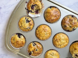 Cottage cheese blueberry muffins
