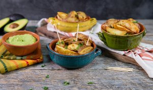 Patatas Bravas with Spicy Avocado Aioli