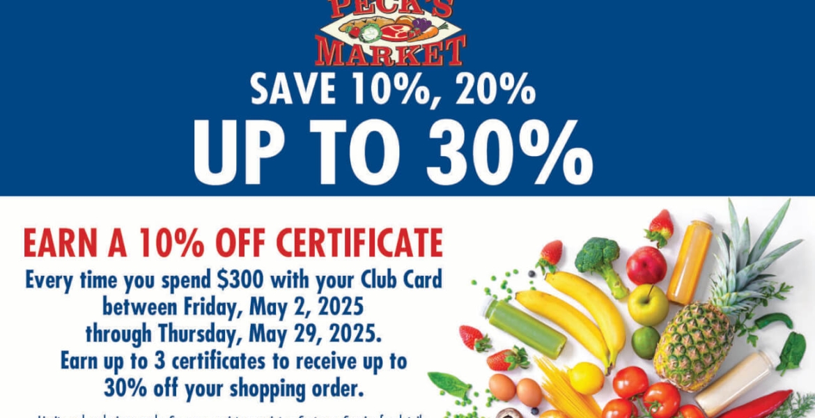 Peck's Save 10%, 20%, up to 30%